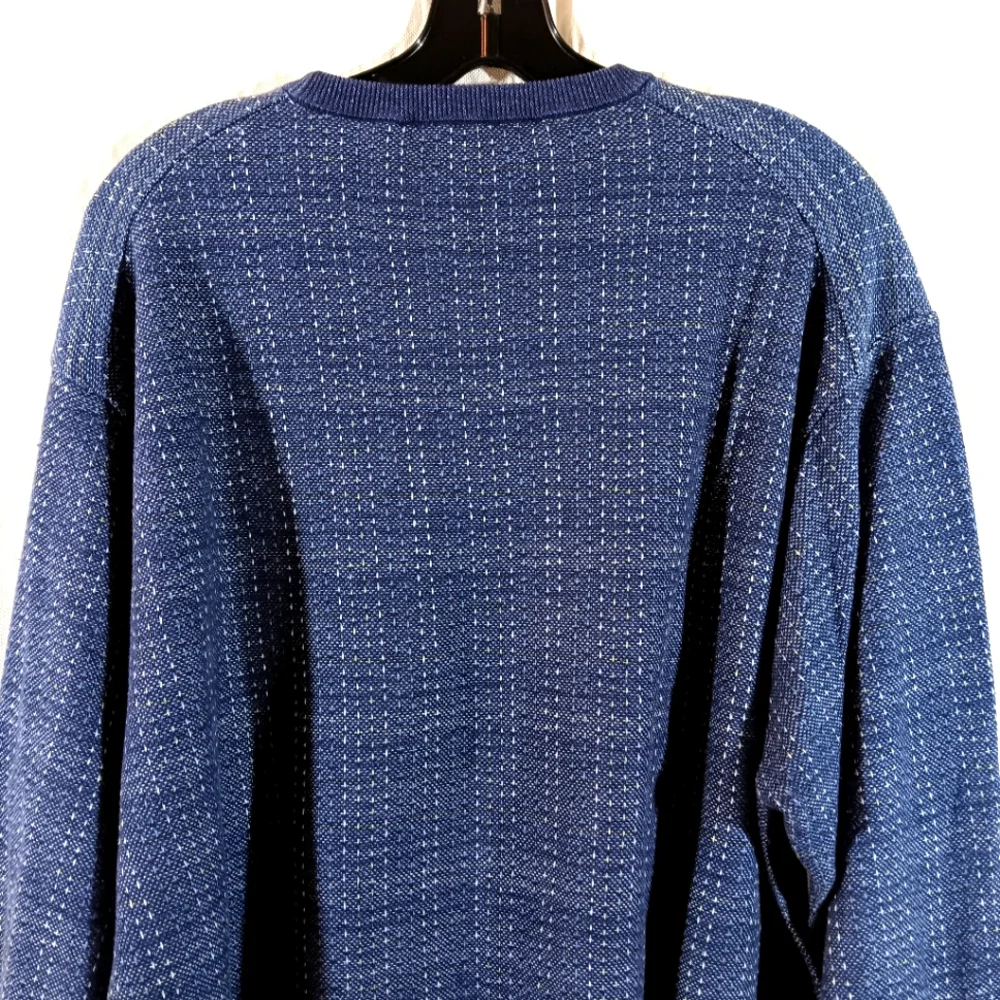 Tricots St Raphael Mens XXL Sweater Blue Pima Cotton Classic